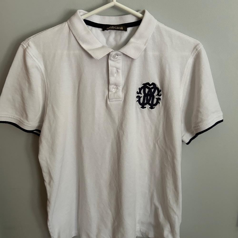 Roberto Cavalli White Polo Shirt Classic Fit